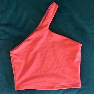 One-Shoulder Coral Top